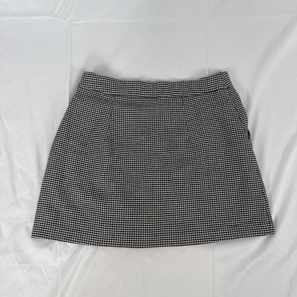Abercrombie & Fitch Women's Black White Houndstooth Mini Skort Tweed Size S - Picture 7 of 8